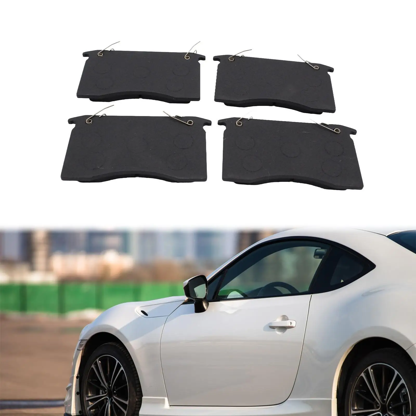 4Pcs Generic Trailer Disc Brake Pads Set Easy Installation Replacement