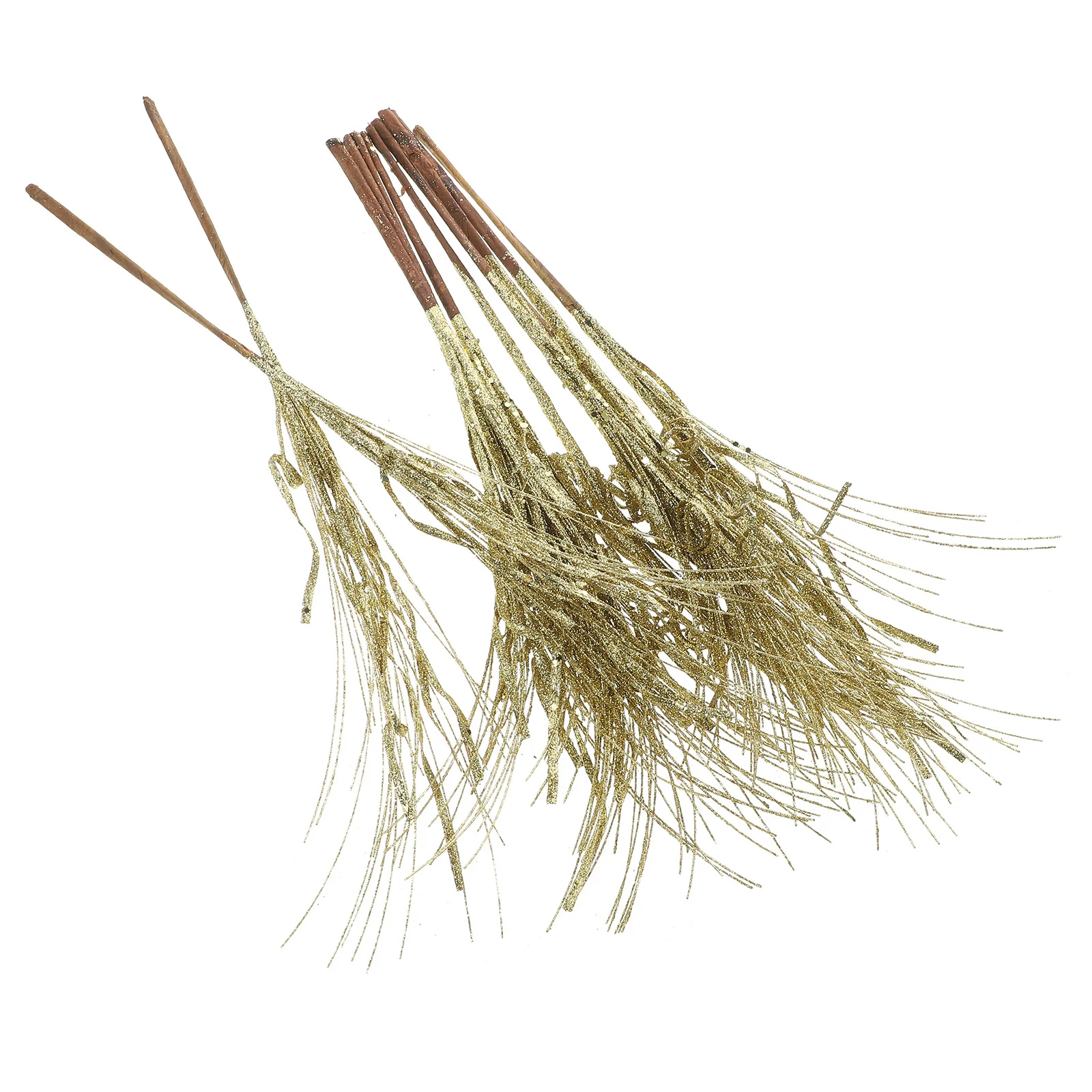 12 قطعة ينبع بريق الزخرفية الجذعية الاصطناعية لشجرة عيد الميلاد حشو إكليل ذاتية الصنع الحرف ديكور المنزل ديكور الحفلات #5