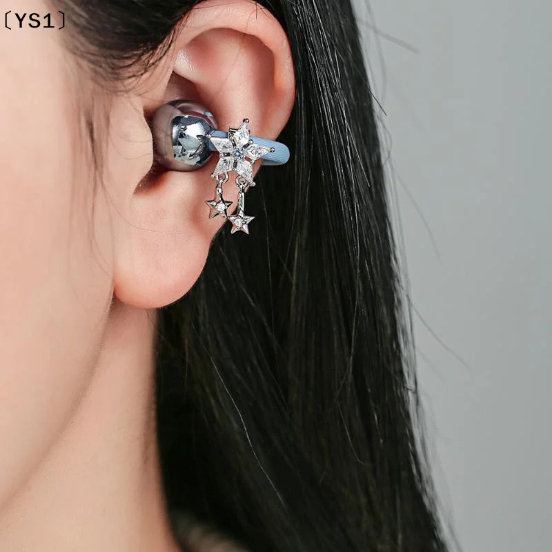 〔YS1〕1Pair Stylish Zirconia Ear Clip Enhancements For Freeclip Earphone Clip On Charm Optimal Fit Comfort Performances