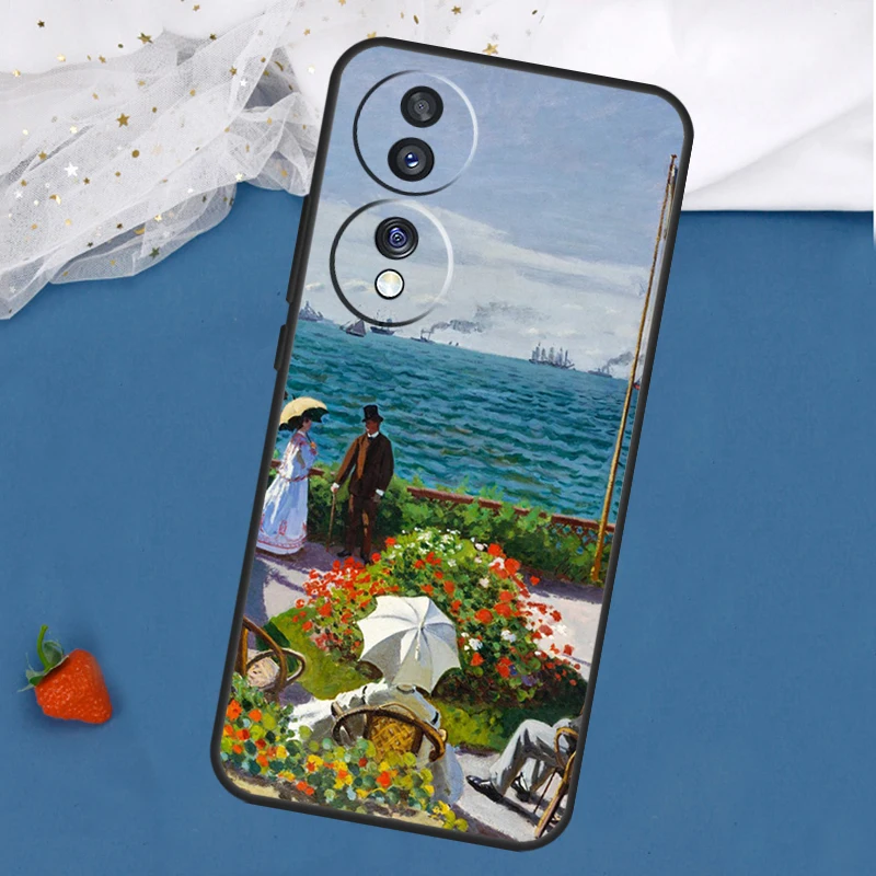 حافظة كلود مونيه جاردن لوتس بريدج لهاتف هونور ماجيك 7 5 6 لايت برو هونور 200 400 50 70 90X8 X9 X8a X8b X9a X9b X9c #6