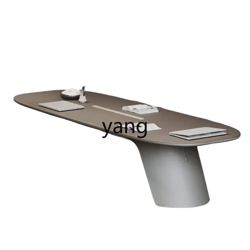 

LTT oval conference table light luxury high-end office business company meeting thickened large desk