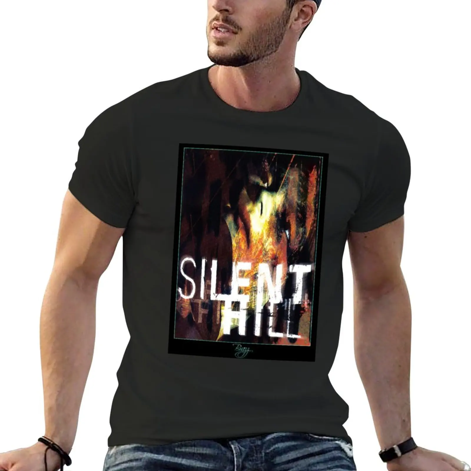 New Silent Hill 1 - Ps1 Box Art (Old Cover) T-Shirt sports fan t-shirts korean fashion mens graphic t-shirts