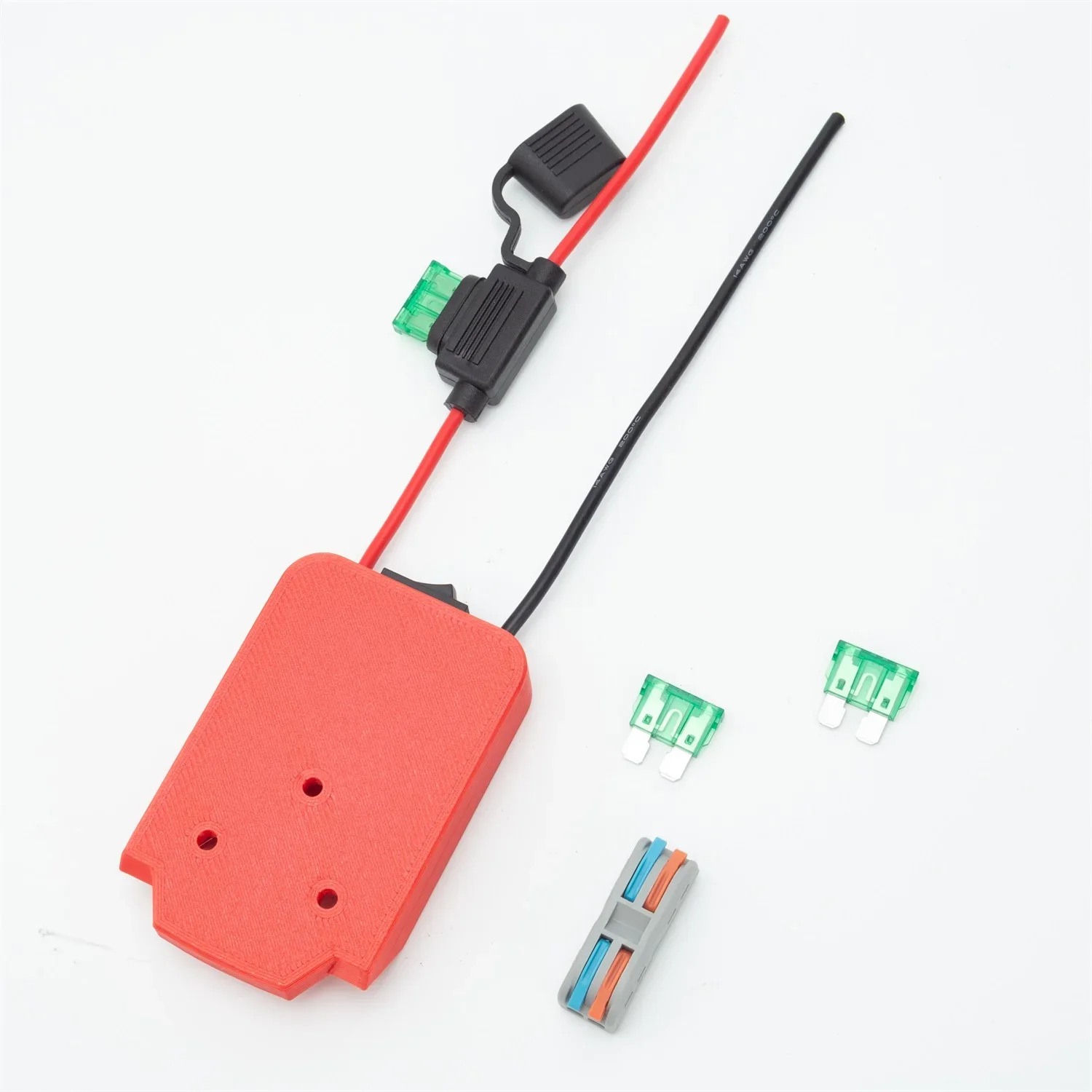 For Parkside X20V TEAM Bttery Power Wheel Connecter DIY Equipped with switch-3 fuse Converte for DIY Remote Control Car Toy