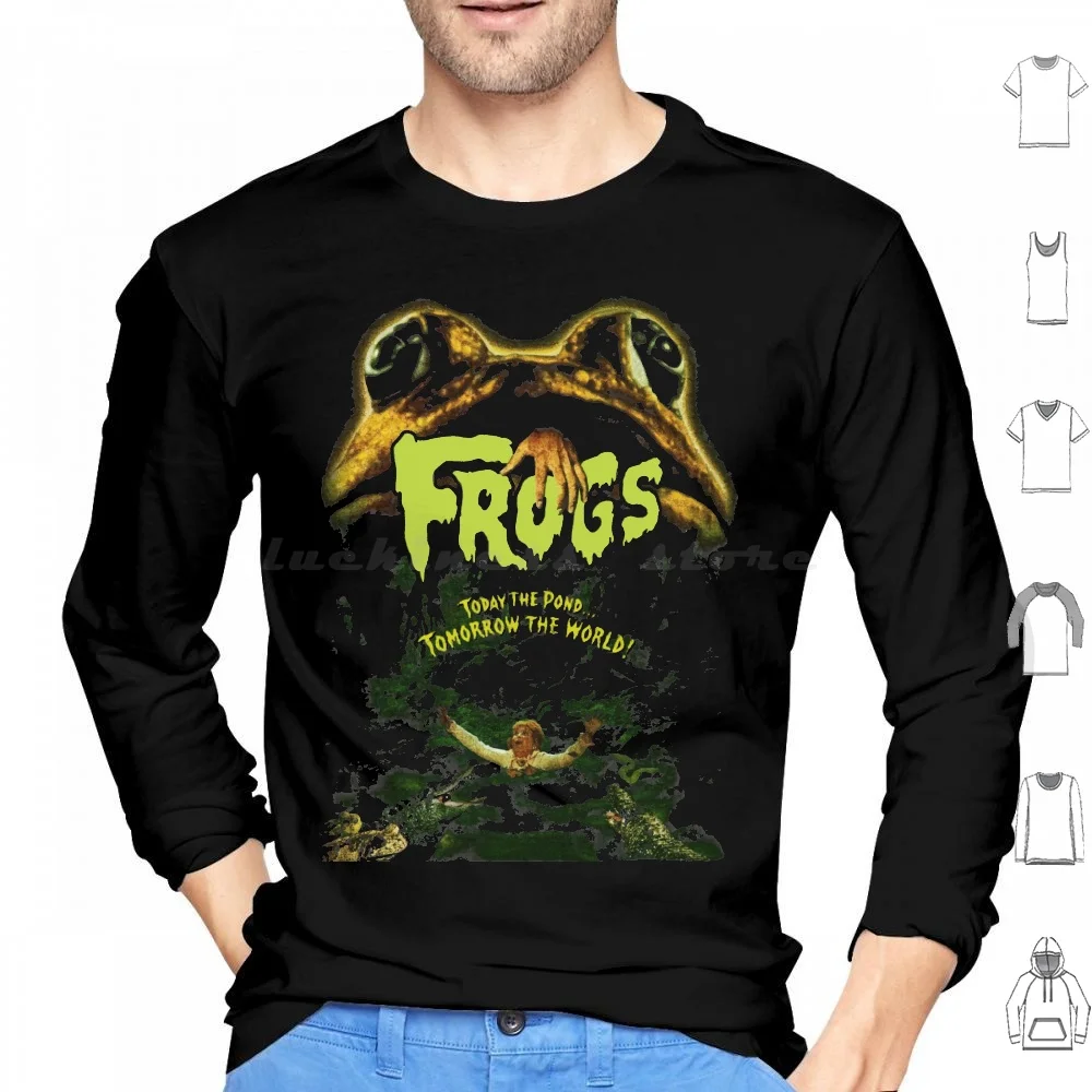 

Frogs Hoodie Cotton Long Sleeve 70s 70s Movies Horror Terror Horror Movies Terror Movies Vintage Horror Movies Sci Fi Sci Fi