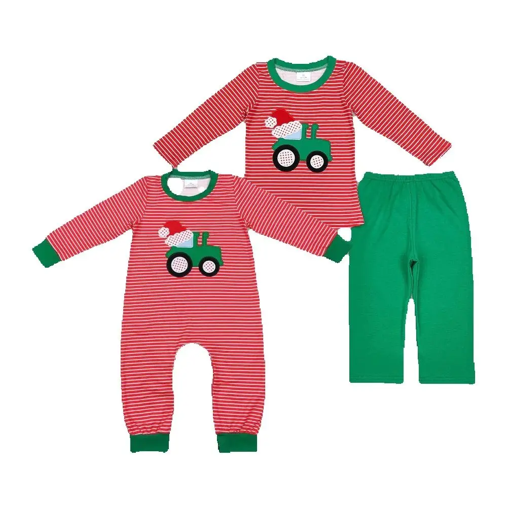 

Baby Boys Christmas Tractor Construction Sibling Rompers Clothes Sets