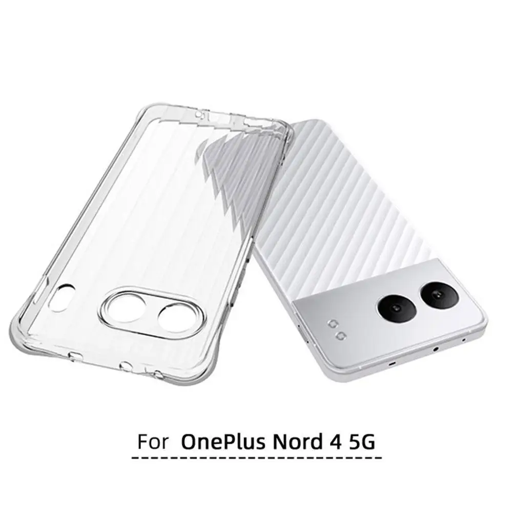 For Oneplus Nord 4 5G Phone Case Clear Transparent Anti-Shock TPU Soft Case Protective Rear Cover Mobile Phone Case