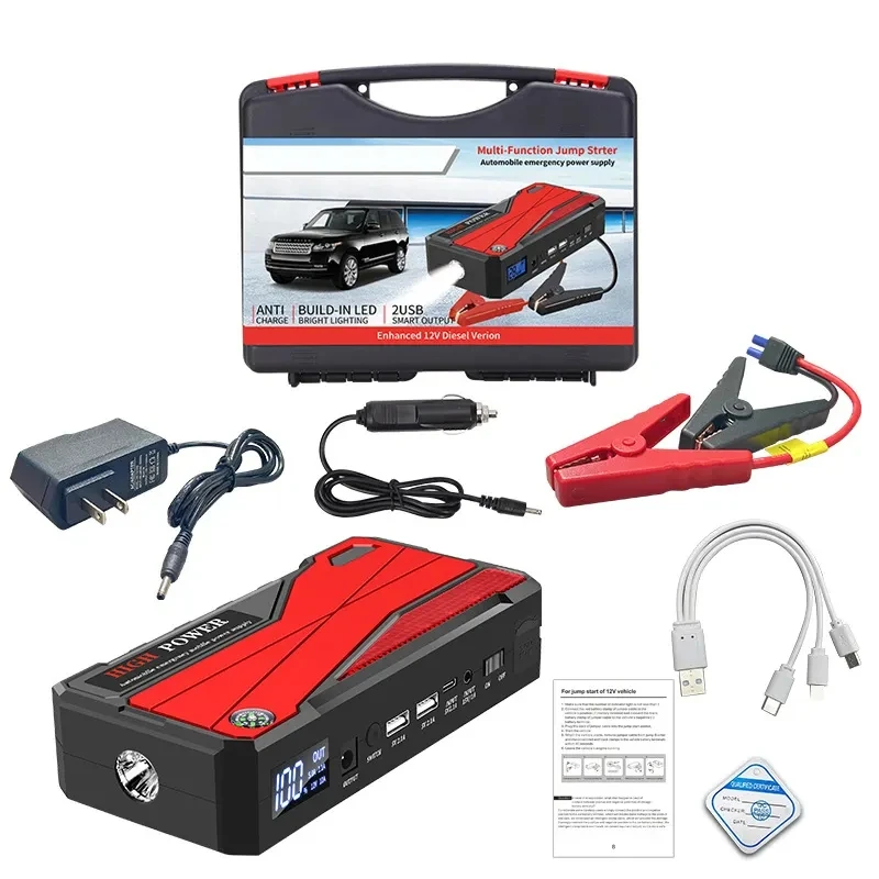 

32000 мАч, 10000 мАч, аккумулятор 12 В, сильная мощность без борода в холоду для портативного внешнего аккумулятора CarJump Start