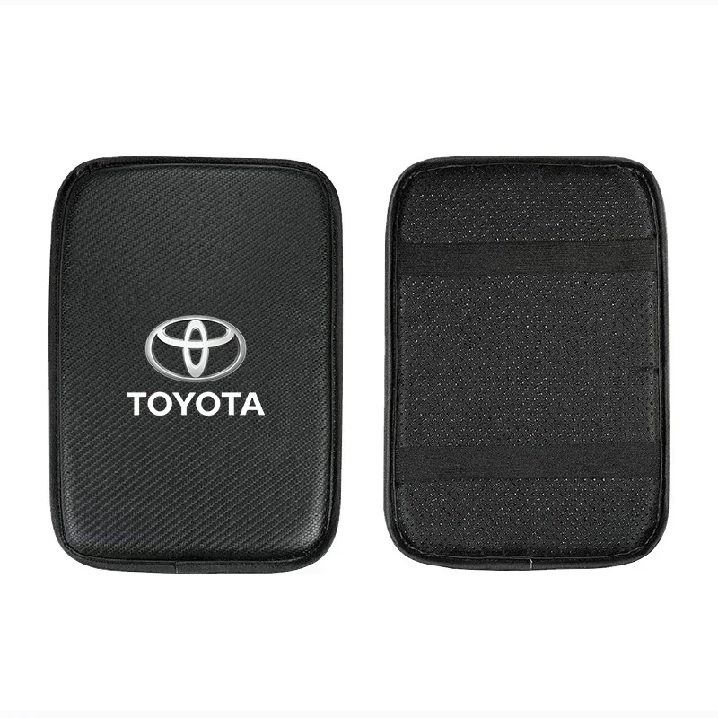 For Toyota Car Armrest Box Mats Leather Center Console Covers Interior Accessories For Toyota Prado Yaris Hilux Verso Fortuner S