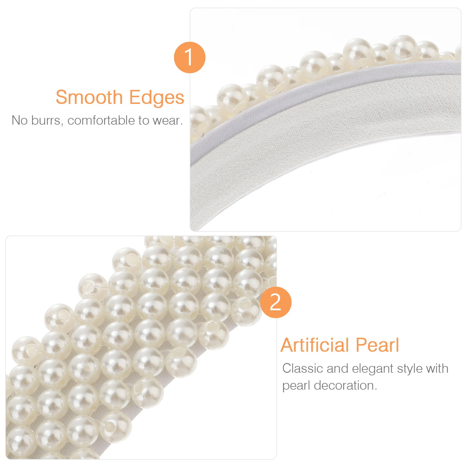 

Pearl Headband Lightweight Durable Pearl Hair Hoop for Special Occasions Evening Celebrations Hair Accessories