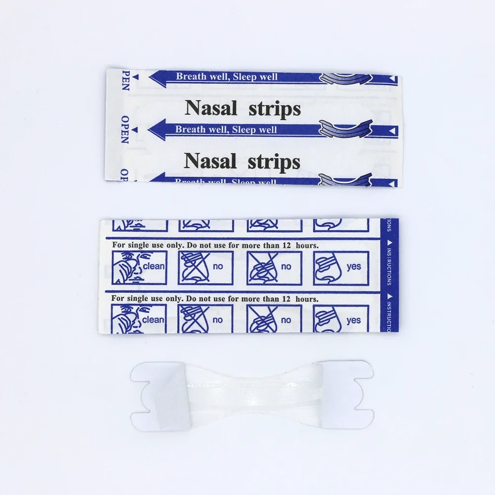 50pcs/Lot Transparent Nasal Strips Anti-Snoring Sticker Better Nose Breath Reduce Snoring Tool Health Care Stop Snoring Patch