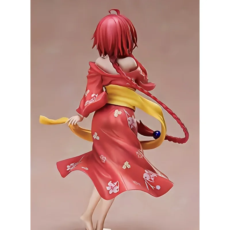 ثوب الكيمونو الياباني الأسود Kawaii أنيمي تمثال الاستحمام رداء أنيمي فتاة جميلة نموذج مجموعة صناديق