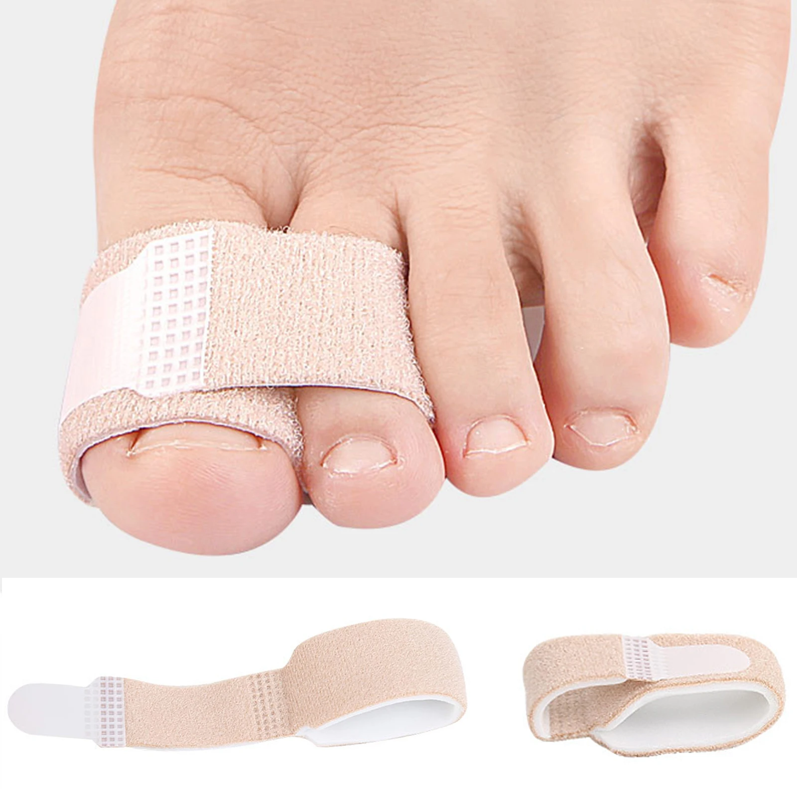 Lisseur d'orteils en marteau, 2 pièces, attelles d'orteils, coussins, Bandages pour corriger les orteils tordues et superposés, protecteur