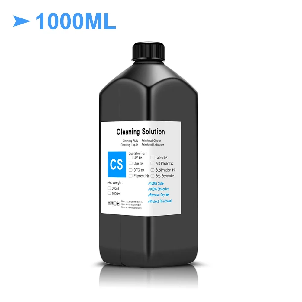 1000ML UV Cleaning Liquid For Epson Roland Mimaki UV Printer Cleaning Fluid For UV Printhead Cleaning Solution UV Ink Cleaner