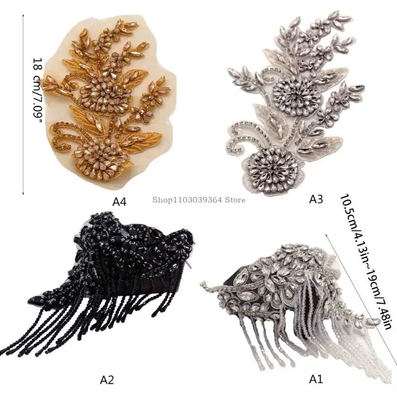 Glitter Tassels Epaulet Shoulder Board Costume Shoulder Badge Decor Shoulder Mark Fringed Epaulet for Suit
