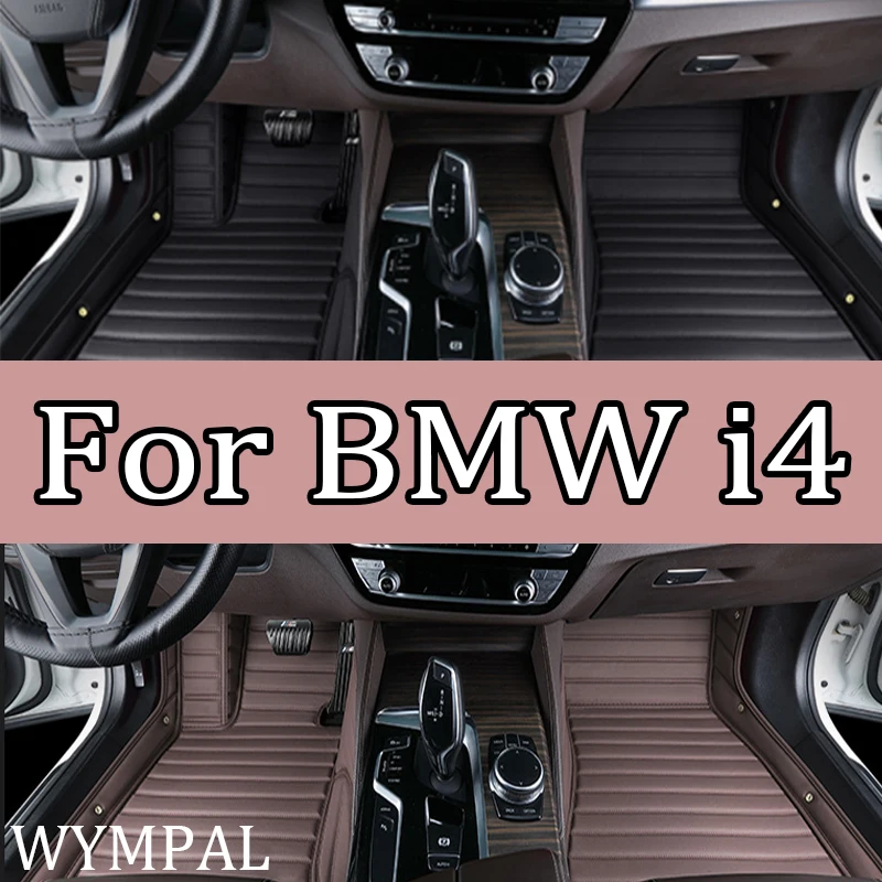 

Luxury Car Floor Mats For BMW i4 2022 Custom Auto Foot Pads Automobile Carpet Cover Interior Accessories