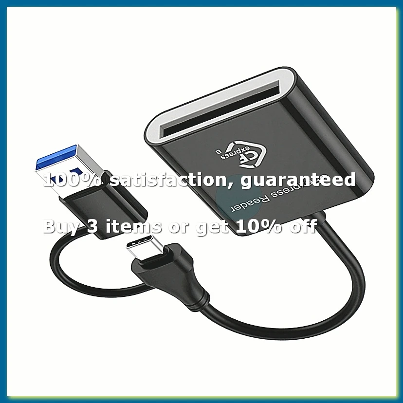 10Gbps CFexpress Type B Card Reader Writer USB3.2 Gen2 USB-C CFe Card Reader for Android Win XP/Vista/7/8/8.1/10/11 OS-A82Z