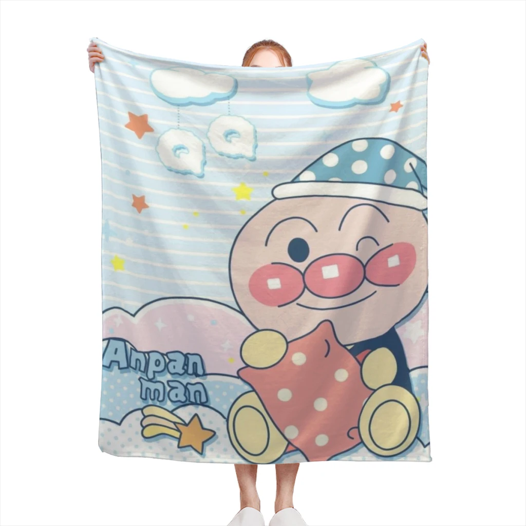 

Cute Anpanman Cartoon Comfortable Flanne Blanket Soft comforter sets throw for Couch Warm Flannel Blankets Bedroom Décor