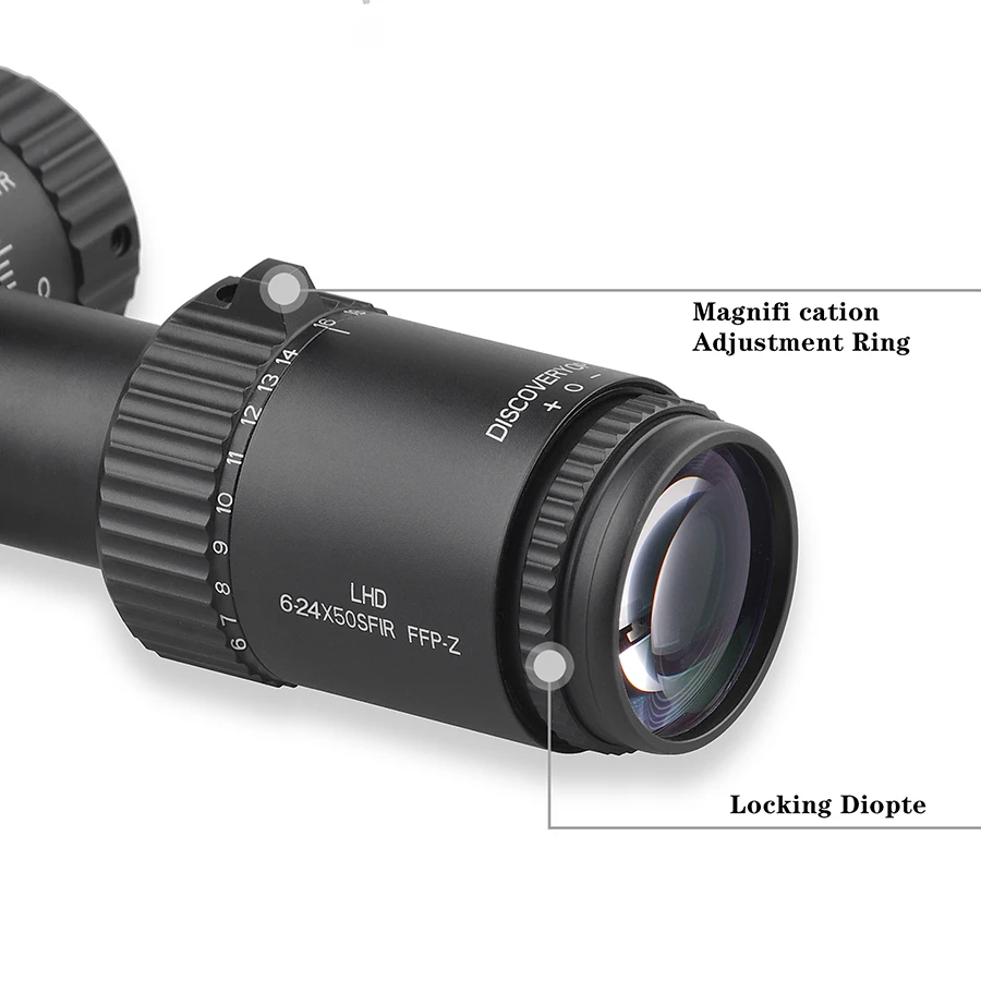 Imagem -04 - Descoberta Autenticidade Caça Rifle Scope Lhd 624x50sfir Ffp-z Ajuste Direto Frontal Separação Mrad