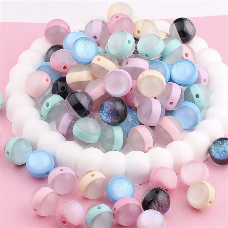 

Wholesale 50pcs/lot 16mm starry sky color geometry rounds shape resin beads diy jewelry earring/bracelet accessory