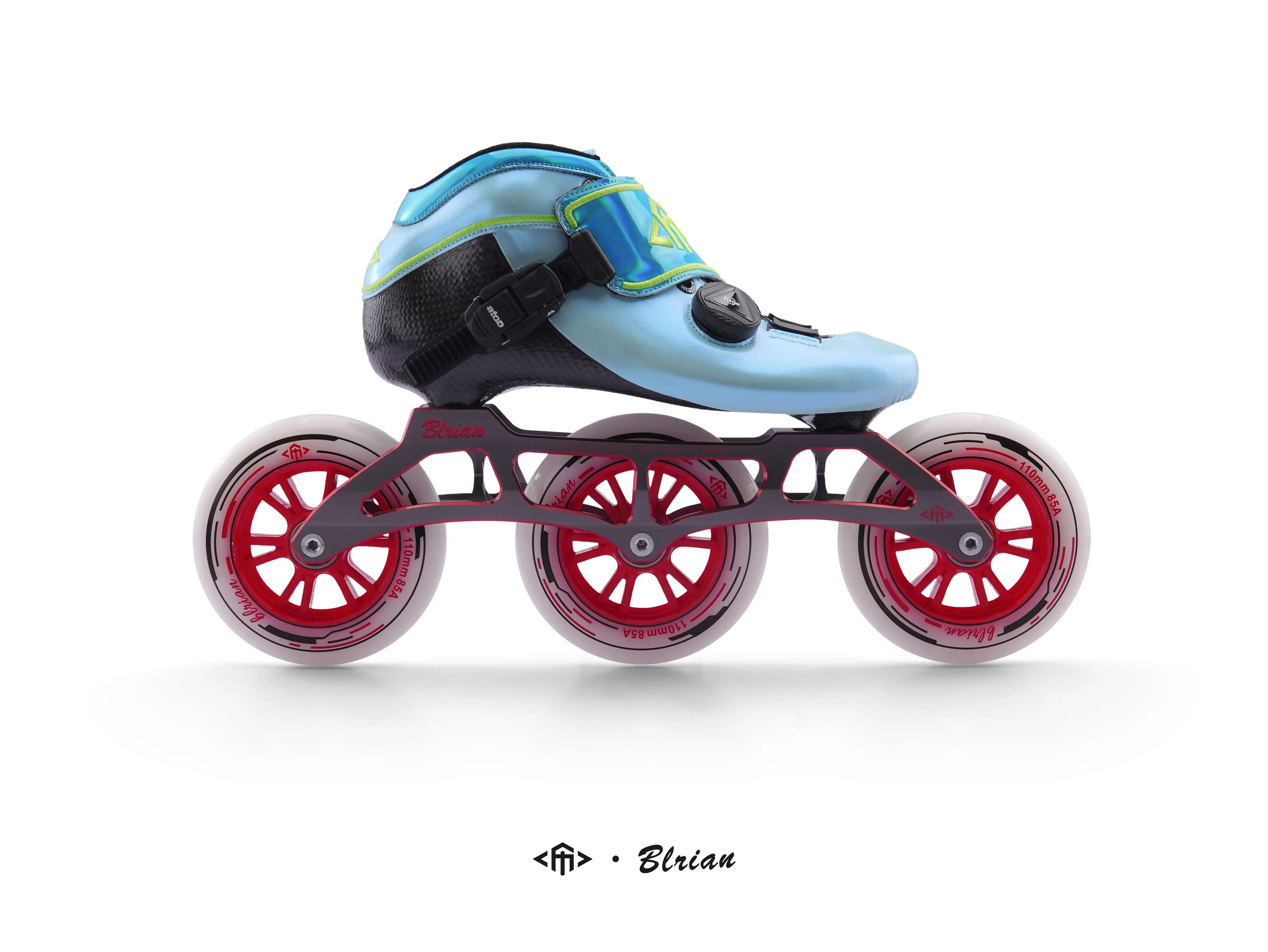 3 Wheels Carbon Fiber Aluminum Alloy Frame Speed Skates Blue White Red Black Pink Roller Shoes Skates Speed Microfiber Rolling