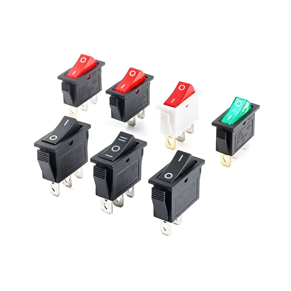 1pcs KCD3 Rocker Switch ON-OFF ON-OFF-ON 2 Position 3Pins Electrical equipment With Light Power Switch 16A 250V / 20A 125V AC
