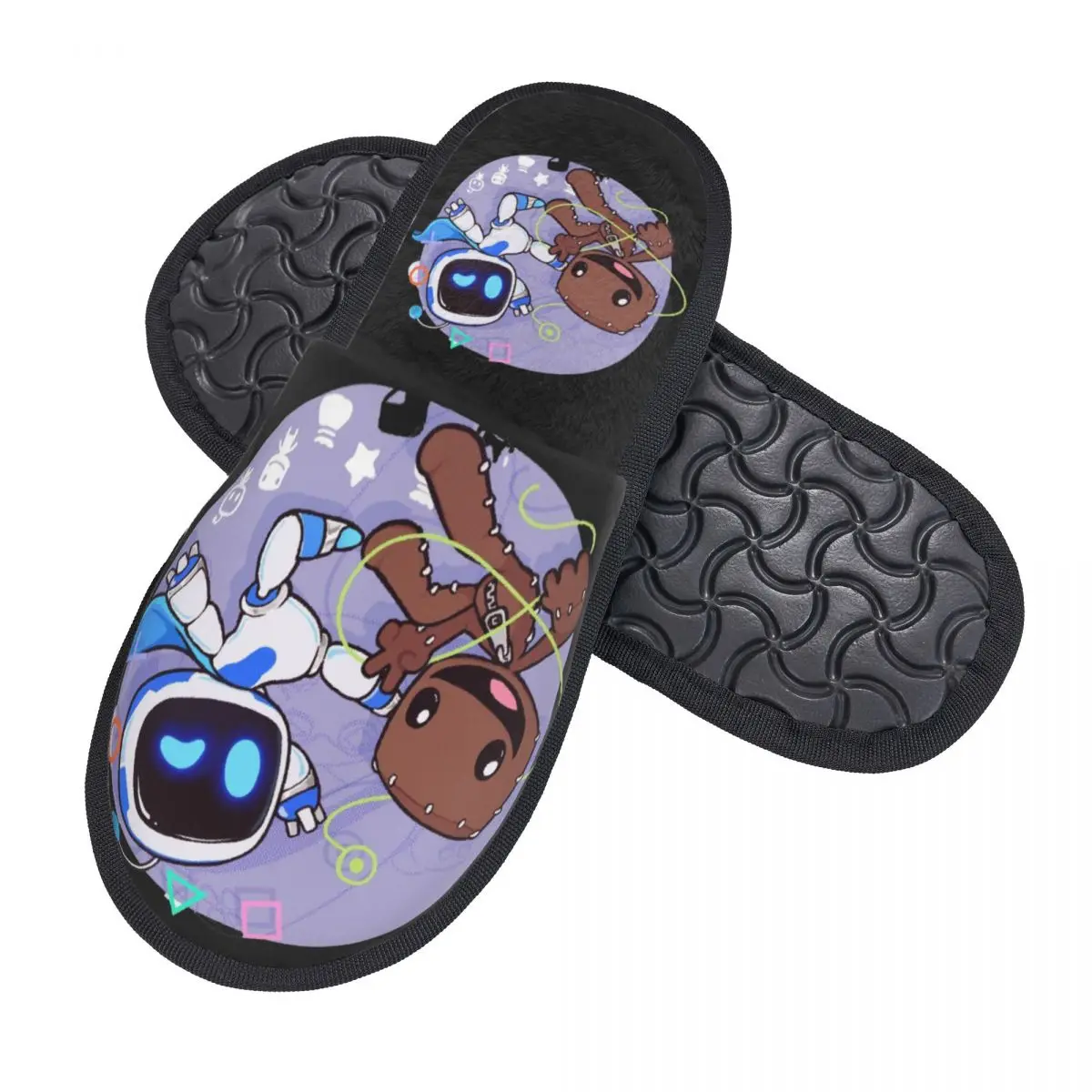 Custom A-Astro Bots Soft Memory Foam House Slippers Women Cozy Warm Anti-skid Sole Slipper