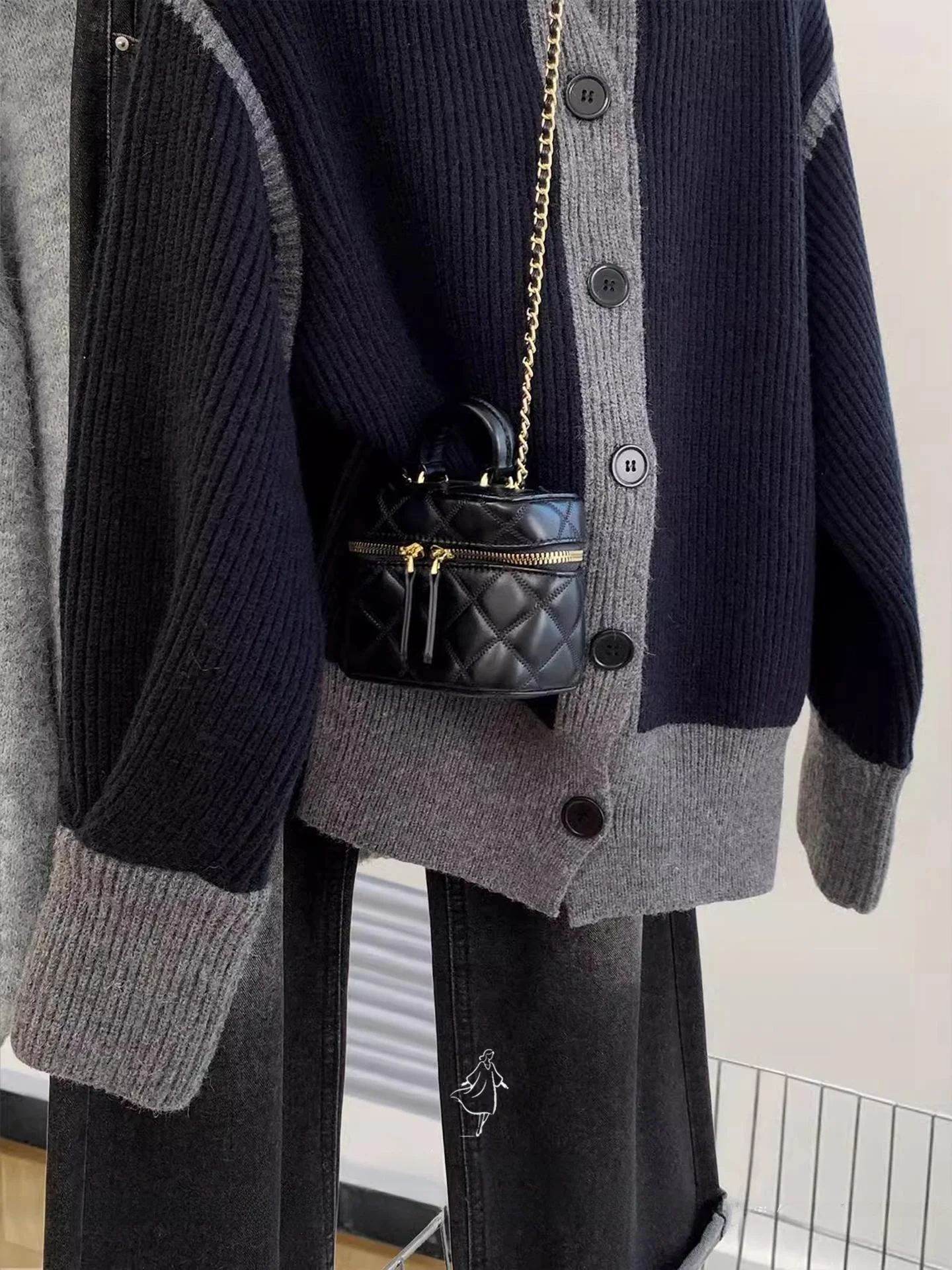 Suéter de punto con cuello alto para mujer, abrigo de Color Retro, cárdigan elegante y perezoso, otoño e invierno, 2025
