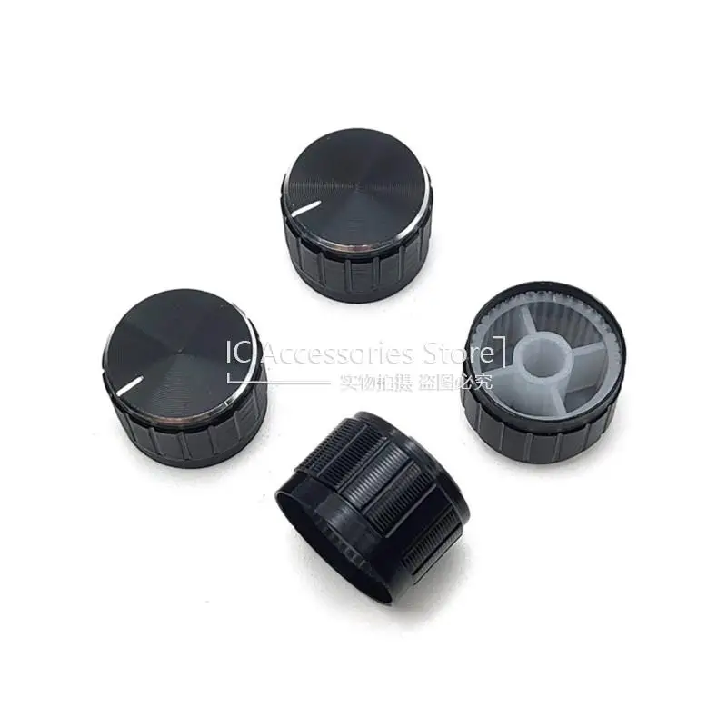 10PCS Aluminum Alloy Cap 23x17 Volume Audio Amplifier Potentiometer Knob Cap Diameter 23MM Height 17MM Flower Shaft Hole 6MM