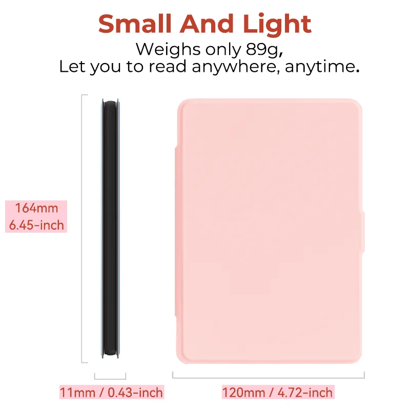 Twosheep 6-inch Case for Kobo Clara BW Clara Colour Clara BW Acrylic Magnetic Flip Auto Sleep Cover Macaron Solid Color view 5