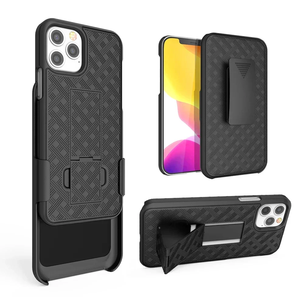 Capa para iPhone 16, 14, 13, 12 Pro, Mini, 11 Pro Max, X, XS, 7, 8, Telefone Shell Holster Combo Case, Kickstand, cinto de cintura Clipe, 15 Mais, 2em 1