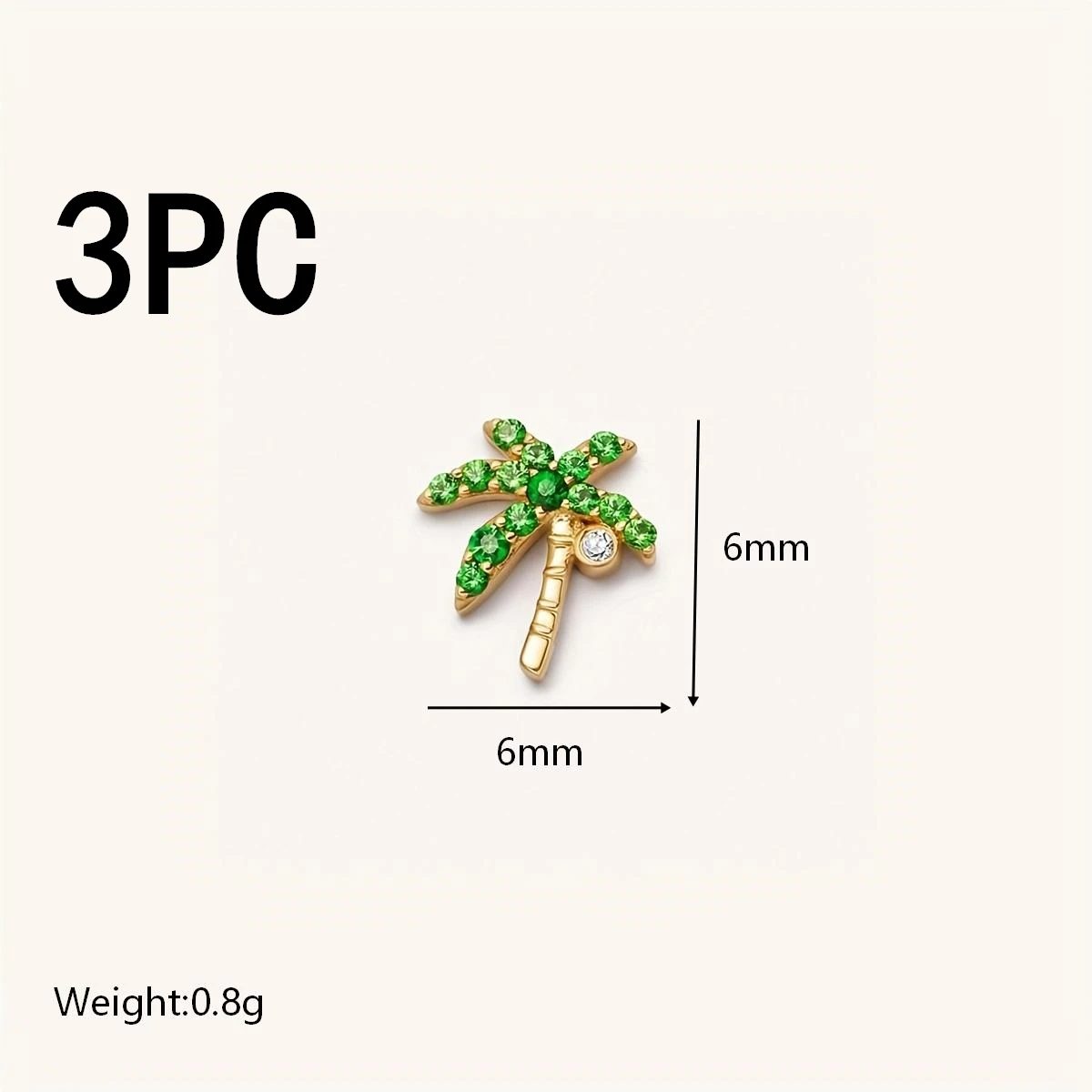 3PCS Transparent Water Drop Charm Necklace Gold Plated
