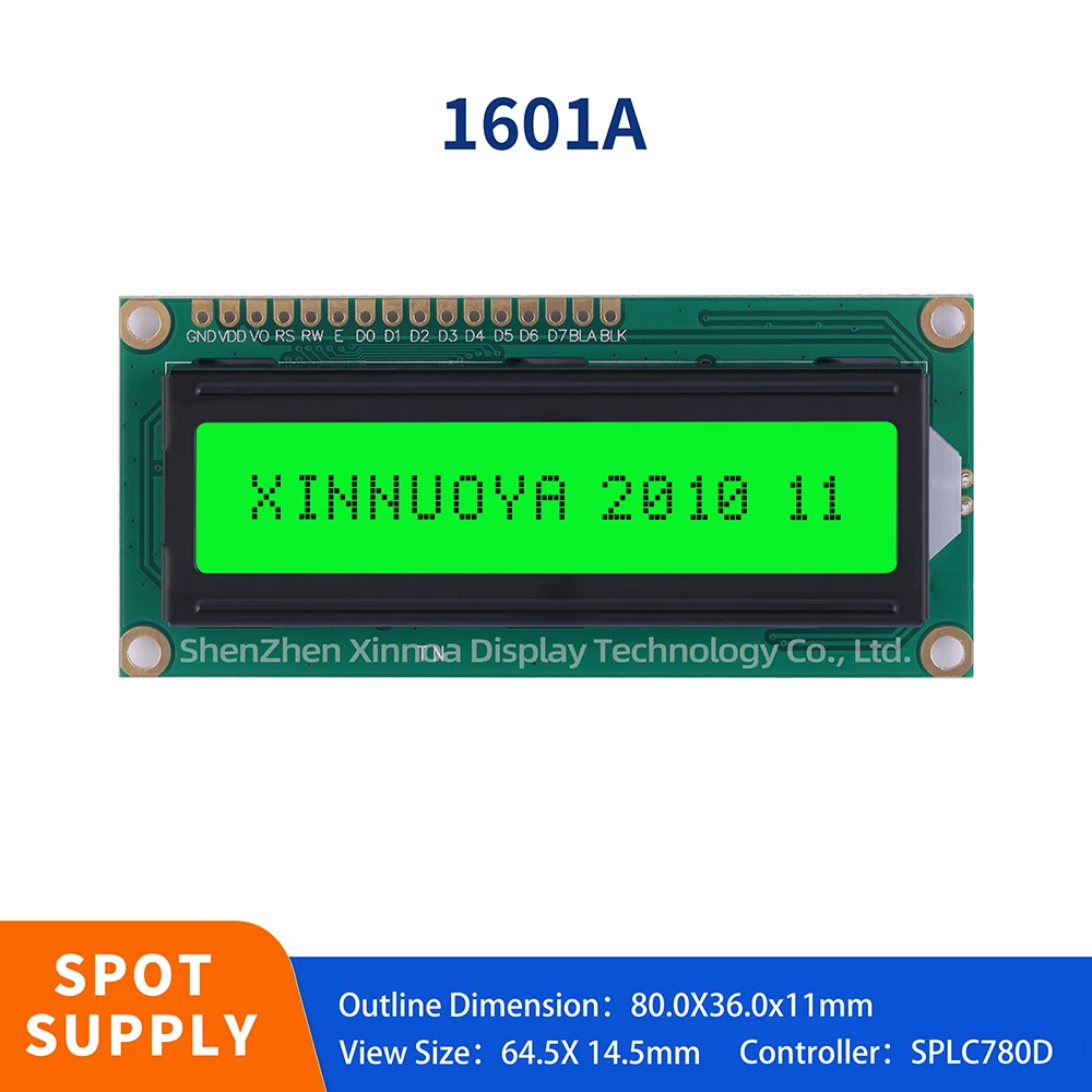 Factory Direct Supply Lcd1601A Lcd Screen, Emerald Film Character Display Screen, Lcd Dot Matrix Screen Wholesale Manufacturer