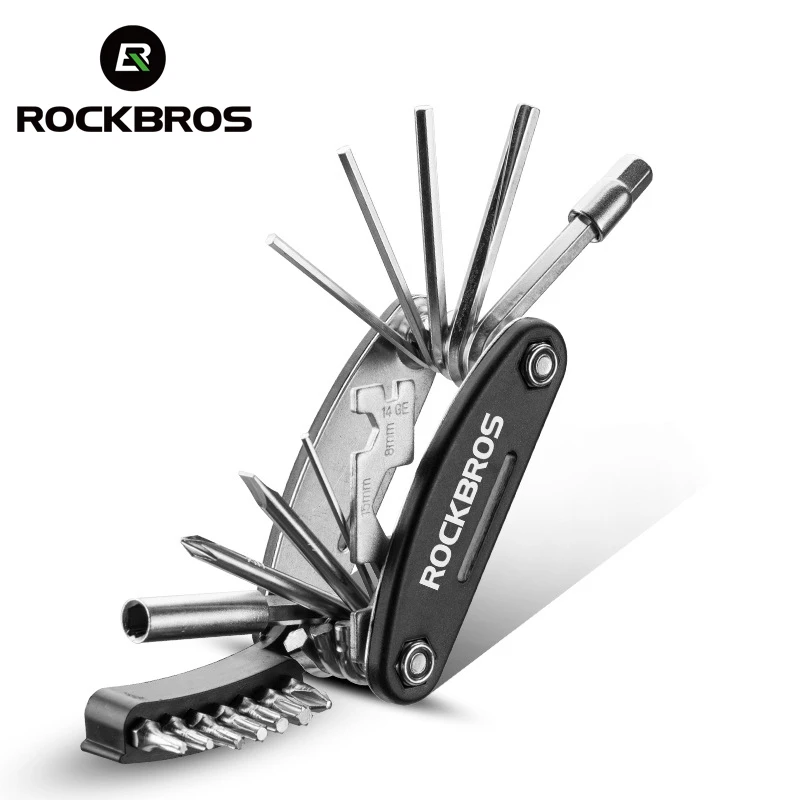 

ROCKBROS Bike Tool Kit 16 In 1 Pocket Mini Bicycle Repair Tool Portable Bike Screwdriver Repair Cycling Tool Bicycle Accessories