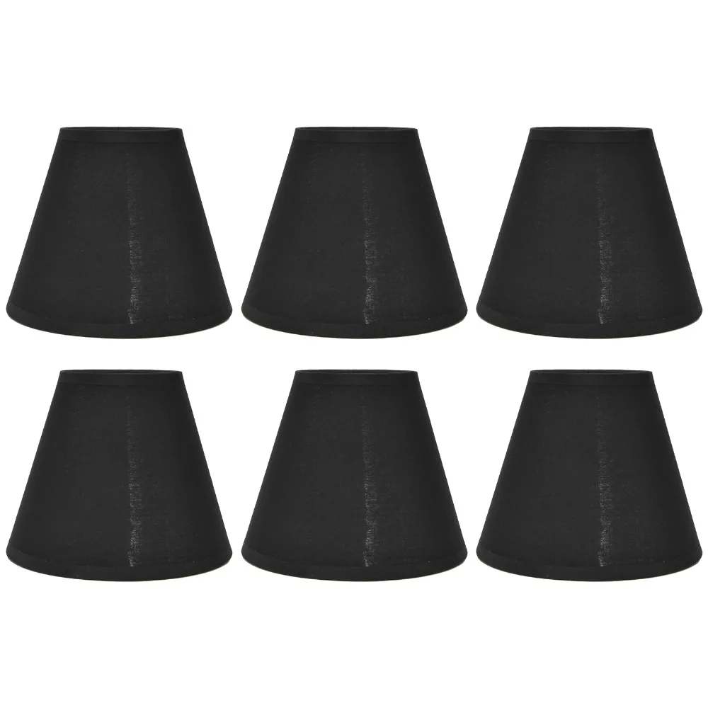 6pcs-modern-black-gold-lampshade-clip-on-design-fabric-lamp-cover-lightweight-chandelier-lamp-shades-wall-lamp