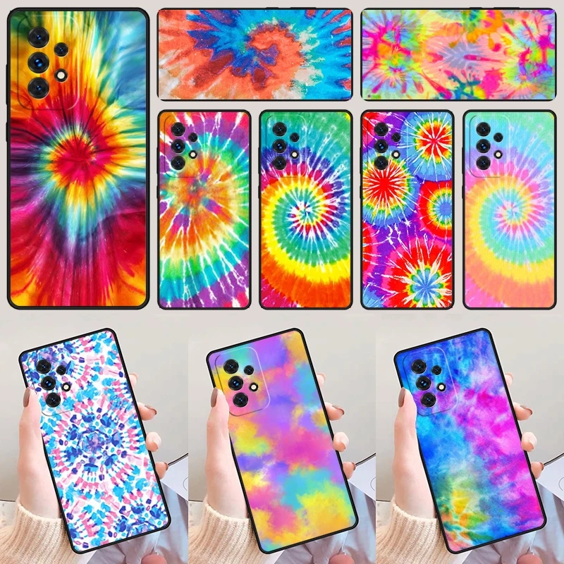 Colorful Tie Dye Rainbow Hippie Art phone case For Samsung Galaxy A42 A31 A40 A51 A71 A32 A80 A91 A52 A72 A21S A50 A70 A11 A12