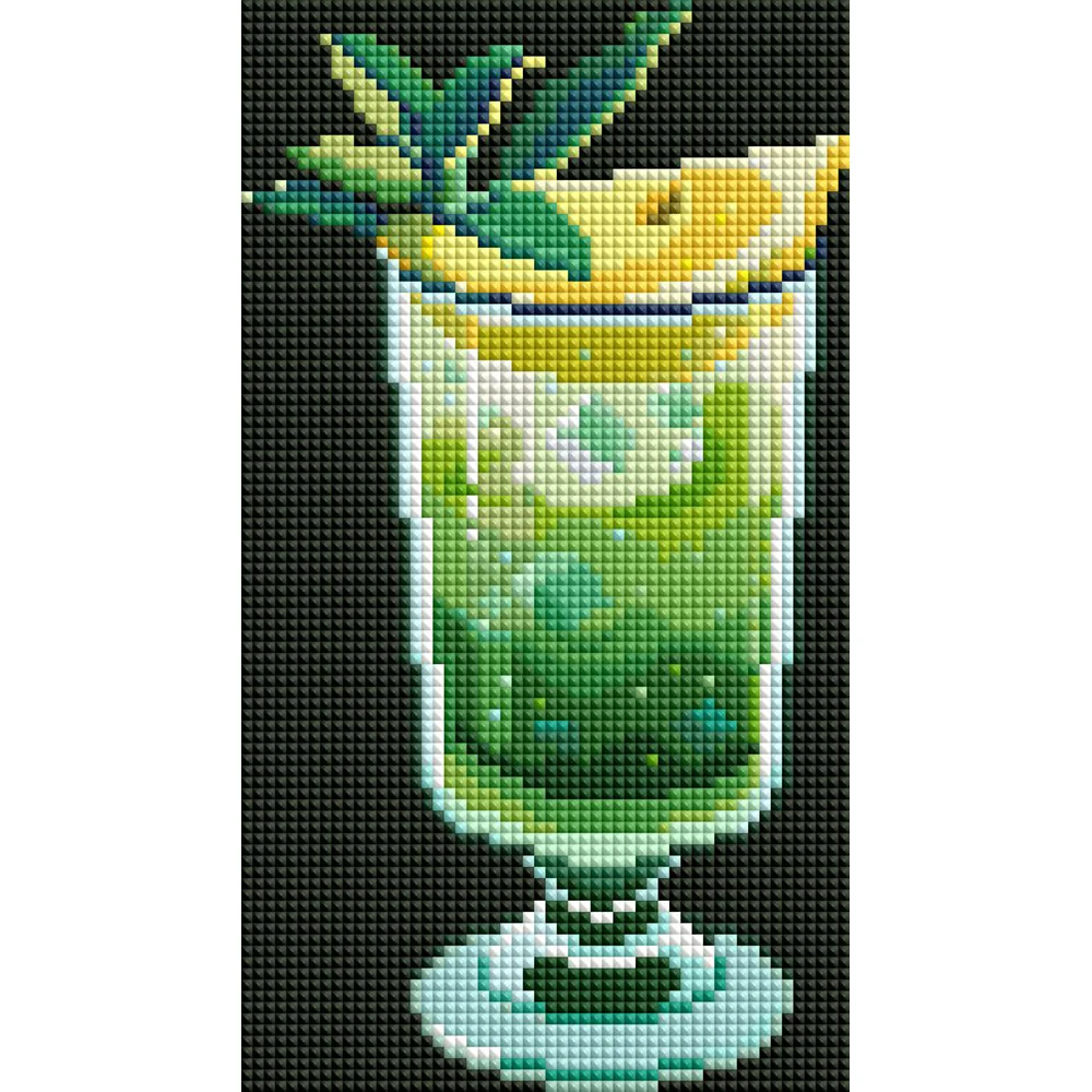Minigem™ Minty Limeade 5" X 9" 5D Diy Resin Square Diamond Painting Kit - Refre…