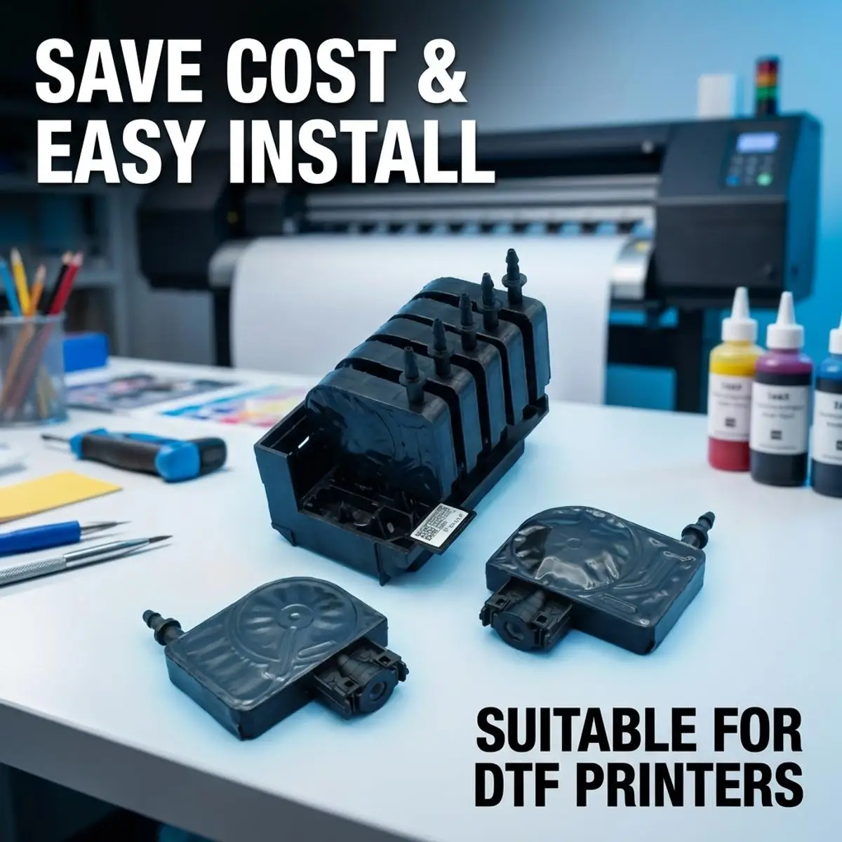 kit-de-conversao-de-cabeca-de-impressao-uv-dtf-para-epson-xp600-l18050-l8050-adaptador-de-coletor-de-cabeca-de-impressao-com-amortecedor-tinta-uv-led-e-amortecedores-pretos