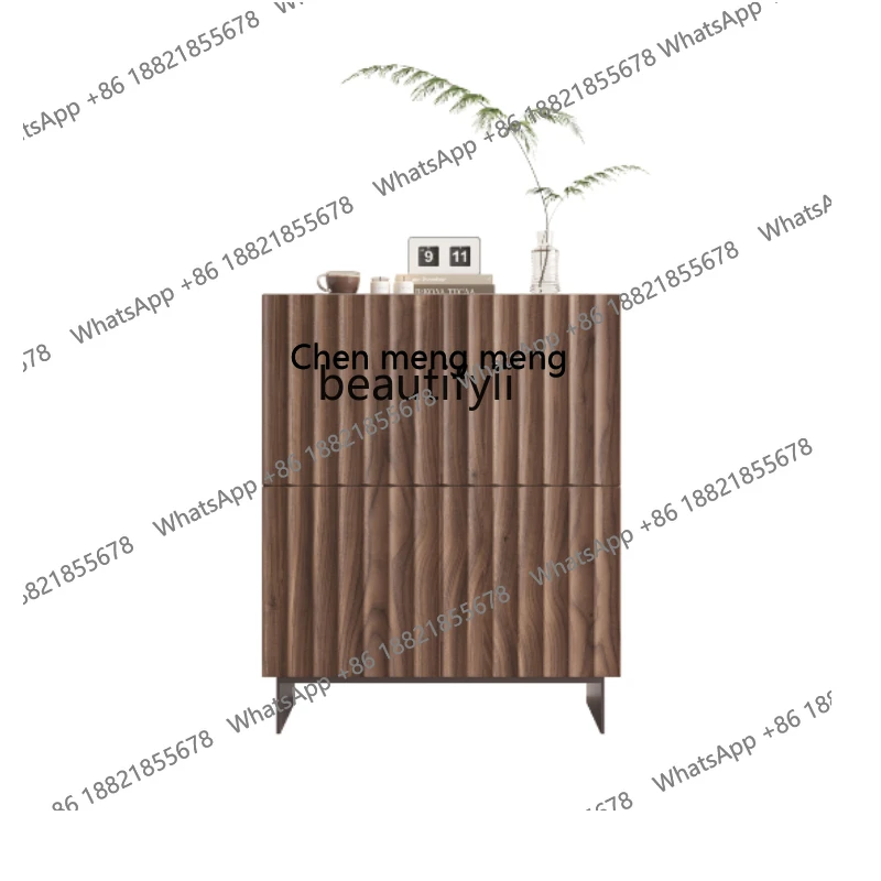 

North America Black Walnut Solid Wood Four-Bucket Cabinet Bedroom Storage Wardrobe Modern Simple Storage Chest of Drawers