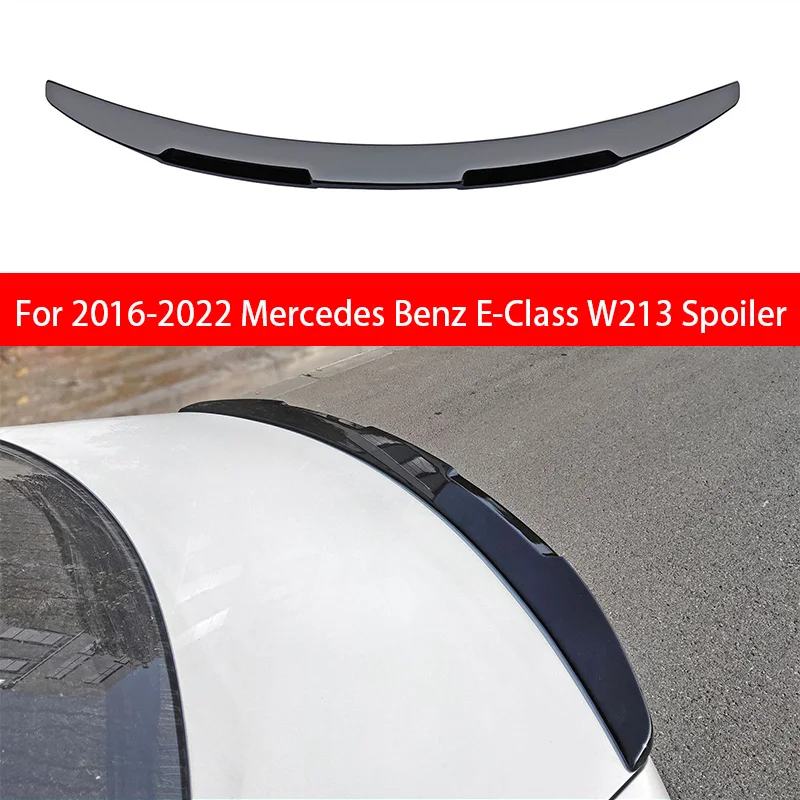 

For 2016-2022 Mercedes Benz E-Class W213 E200 E260 E300 4 Door Sedan Tuning Rear Trunk Lid Boot Ducktail AMG Style Spoiler Wings