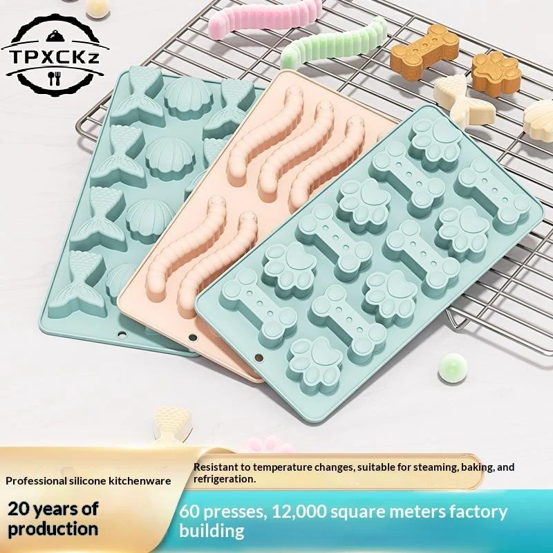 Marine Theme Fondant Silicone Mold,Seashell,Mermaid Tail,DIY Handmade Baking Tools For Mermaid Theme Cake Decoration