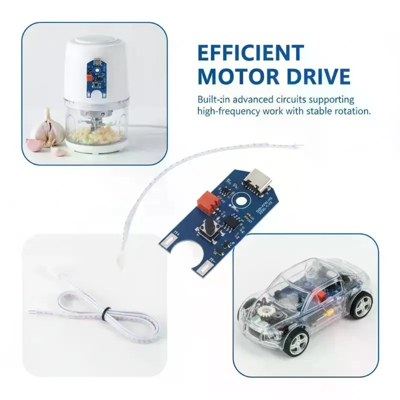 Drive Mini Motors! USB Rechargeable Mini Motor Drive Mainboard, Type C Portable Driver Control Board With Switch DIY
