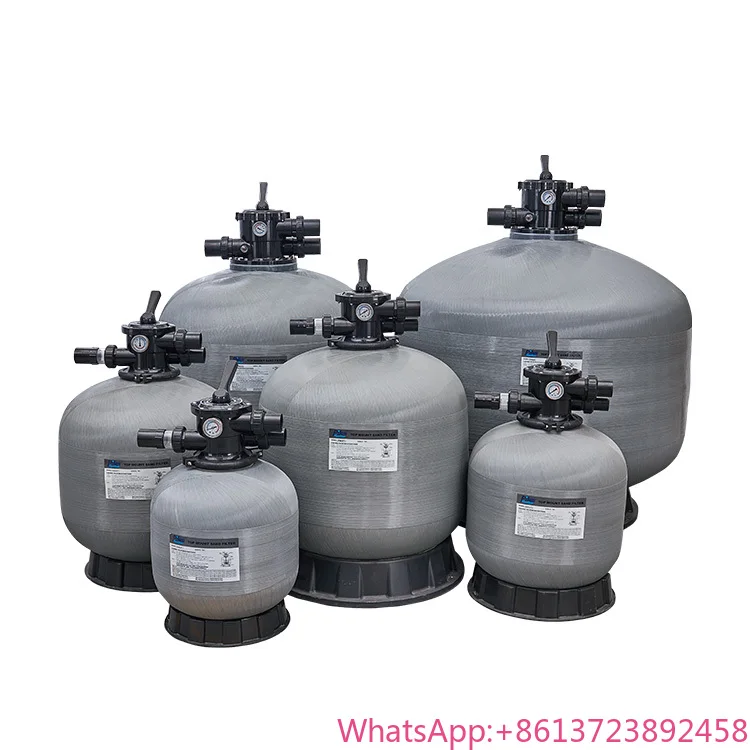 

Pikes Customizable 1.5/2.0 Inch Top Mount Fiberglass Sand Filter with Multiple Valve for Swimming Pool Filtration