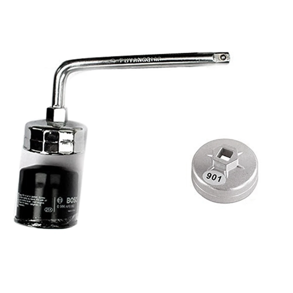 2X 901 14 Flutes Cap Oil Filter Wrench 1/2 Inch Square Drive Oil Filter Tools Filter Socket Wrench Spanner Hand Tool