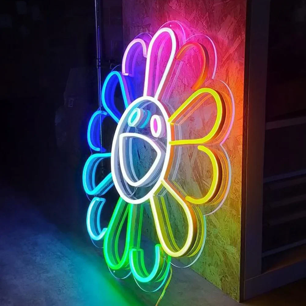 Customized Neon Sign Flower Sign, Custom Neon Sign, Wall Hangings, Home Decor Wall decor Housewarming Gift Birthday Gift