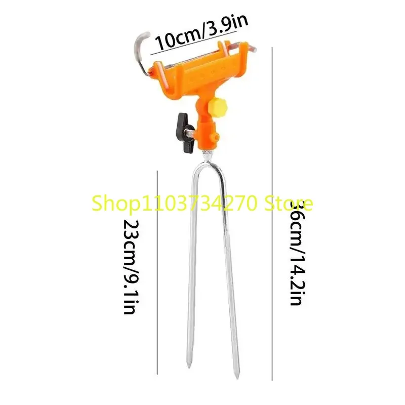 Stainless Steel 360 Degree Adjustable Fishing Rod Holde For Bank Fishing Ground Support Fishing Rod Rack Stand Self-Locking