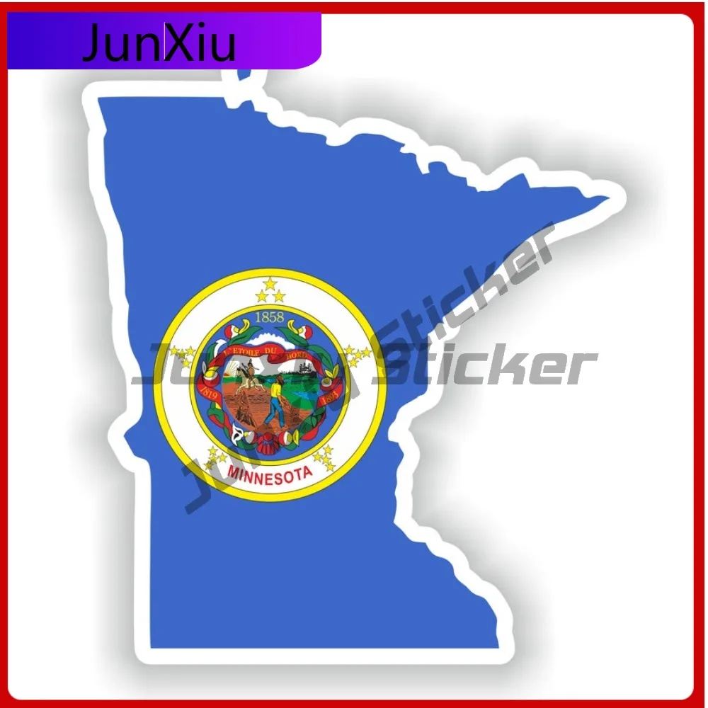 

Minnesota Usa National Flag And Emblem Map Shape Stickers X 500 Motorcycle Stickers Car Decoration Custom Printed Decals Persona