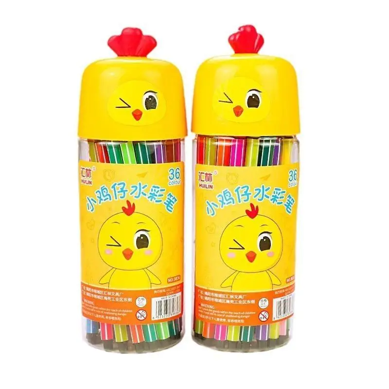New 12/18/24/36-Color Water-Soluble Pencils / Water-Based Watercolor Pens Non-Toxic For Children's Art PaintingWriting Drawing