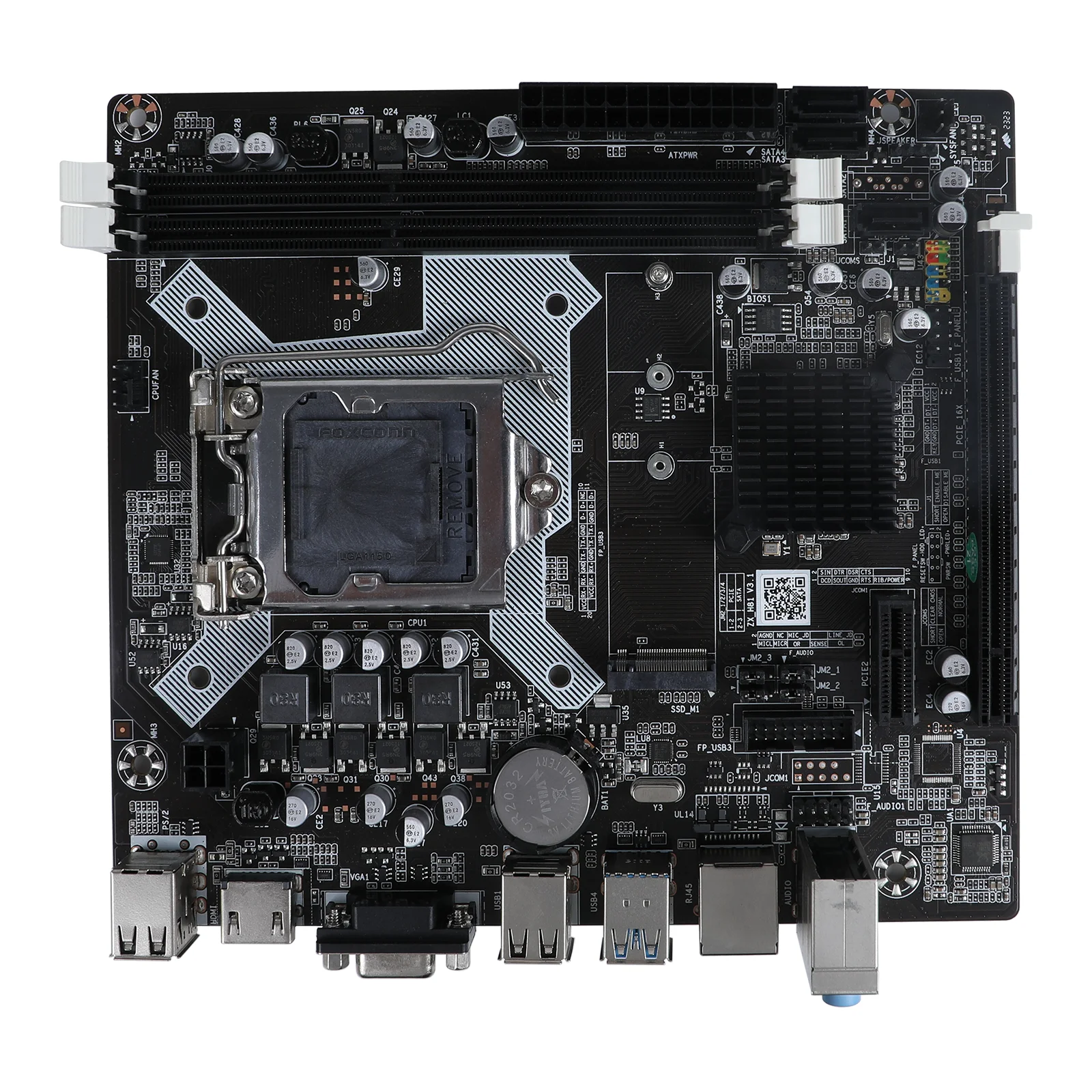 ZX-H81 carte mère LGA 1150 prend en charge i3 i5 processeur DDR3 RAM H81 carte mère