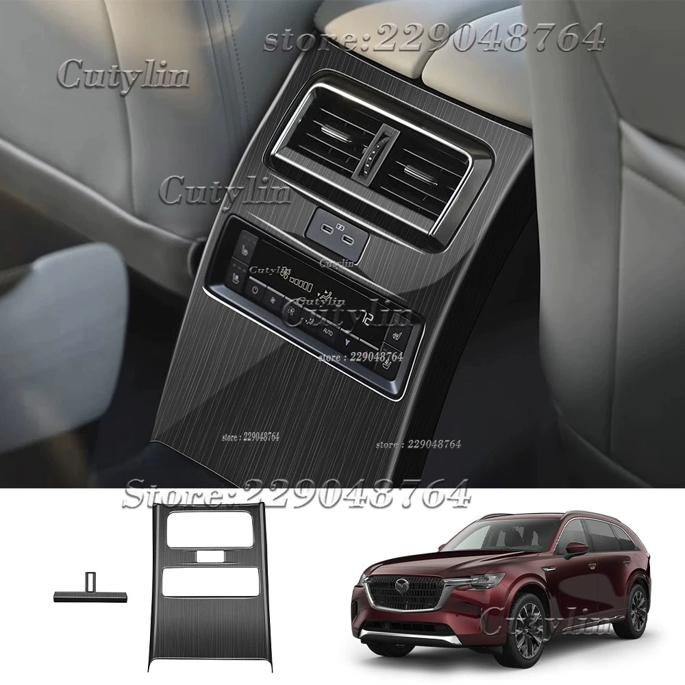 LHD For Mazda CX-90 CX 90 cx90 2024 2025 ABS Wood Color Gear Shift Panel Cover Trim Inner Door Bowl Window Switch Accessories