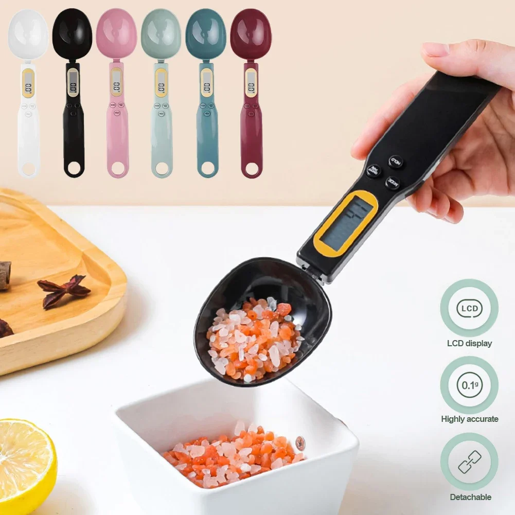 500g/0.1g Portable LCD Digital Kitchen Scale Mini Pets Food Measuring Spoon Gram Electronic Spoon Weight Volumn Food Scale 2